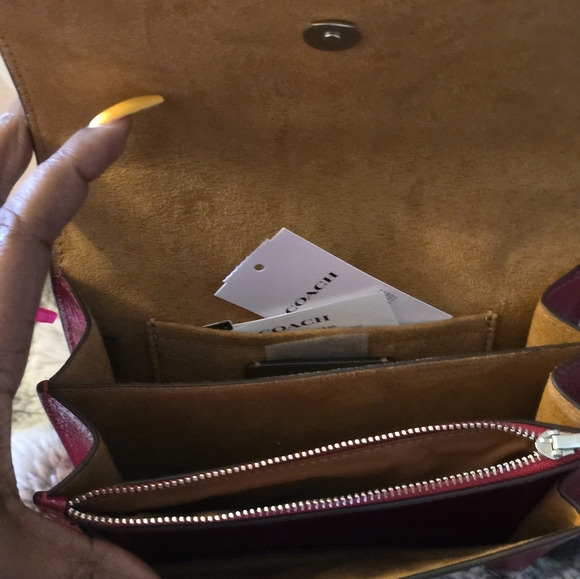 Coach Red Leather Crossbody Bag - Picture 4 of 9